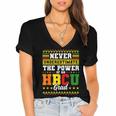 HBCU Grad Historically College Graduation Women's Jersey Short Sleeve Deep V-Neck Tshirt