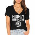 Highly Defensive Armadillo Shield Introvert Boundaries Women's Jersey Short Sleeve Deep V-Neck Tshirt Highly Defensive Armadillo Shield Introvert Boundaries Women's Jersey Short Sleeve Deep V-Neck Tshirt