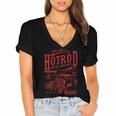 Hotrod Car Automotive Nostalgia Distressed Retro Women's Jersey Short Sleeve Deep V-Neck Tshirt Hotrod Car Automotive Nostalgia Distressed Retro Women's Jersey Short Sleeve Deep V-Neck Tshirt