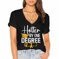 Hotter By One Degree Graduation 2025 Women's Jersey Short Sleeve Deep V-Neck Tshirt