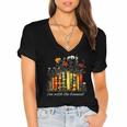 I'm With The Banned Banned Books Colorful Literary Fr Women's Jersey Short Sleeve Deep V-Neck Tshirt
