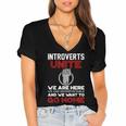 INTP Introverts Unite Anti Social For Men Women Women's Jersey Short Sleeve Deep V-Neck Tshirt