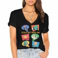 Introvert Anti People Antisocial Social Media Meme Lovers Women's Jersey Short Sleeve Deep V-Neck Tshirt