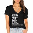 Introvert Can't Talk Reached People Limit For The Week Women's Jersey Short Sleeve Deep V-Neck Tshirt