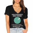 Introvert Introverted Person Awkward Introverts Dog Lover Women's Jersey Short Sleeve Deep V-Neck Tshirt