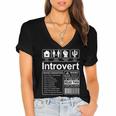 Introvert Label Antisocial Loner Socially Awkward Women's Jersey Short Sleeve Deep V-Neck Tshirt Introvert Label Antisocial Loner Socially Awkward Women's Jersey Short Sleeve Deep V-Neck Tshirt