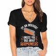 Im An Introvert Unless You Talk About Harmonicas Women's Jersey Short Sleeve Deep V-Neck Tshirt