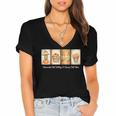 Introverted But Willing To Discuss Fall Vibes Autumn Pumpkin Women's Jersey Short Sleeve Deep V-Neck Tshirt Introverted But Willing To Discuss Fall Vibes Autumn Pumpkin Women's Jersey Short Sleeve Deep V-Neck Tshirt