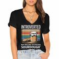 Introverted But Willing To Discuss Sourdough Vintage Baking Women's Jersey Short Sleeve Deep V-Neck Tshirt Introverted But Willing To Discuss Sourdough Vintage Baking Women's Jersey Short Sleeve Deep V-Neck Tshirt