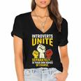 Introverts Unite Introvert Antisocial Anti Social Women's Jersey Short Sleeve Deep V-Neck Tshirt Introverts Unite Introvert Antisocial Anti Social Women's Jersey Short Sleeve Deep V-Neck Tshirt