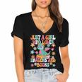 Just A Girl Who Loves Dragons And Books Reading Bookworm Women's Jersey Short Sleeve Deep V-Neck Tshirt Just A Girl Who Loves Dragons And Books Reading Bookworm Women's Jersey Short Sleeve Deep V-Neck Tshirt