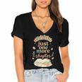Just One More Chapter Cozy Book Lover Reading & Coffee Women's Jersey Short Sleeve Deep V-Neck Tshirt Just One More Chapter Cozy Book Lover Reading & Coffee Women's Jersey Short Sleeve Deep V-Neck Tshirt