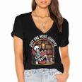 Just One More Chapter Skeleton Reading Cozy Books Women's Jersey Short Sleeve Deep V-Neck Tshirt