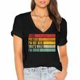 Just Pretend I Am Not Here Sarcastic Introvert Life Women's Jersey Short Sleeve Deep V-Neck Tshirt