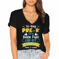 Kids So Long Pre-K Graduation 2025 School Kindergarten Here Come Women's Jersey Short Sleeve Deep V-Neck Tshirt
