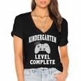 Kindergarten Gamer Graduate Graduation Women's Jersey Short Sleeve Deep V-Neck Tshirt