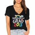 Kindergarten Graduation 2018 Last Day Of School Women's Jersey Short Sleeve Deep V-Neck Tshirt