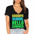 Last Day Of School Shirt Teacher Tee Graduation Women's Jersey Short Sleeve Deep V-Neck Tshirt