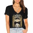 Latina Graduate Educated Powerful Class Of 2024 Graduation Women's Jersey Short Sleeve Deep V-Neck Tshirt