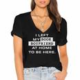 I Left My Book Boyfriend At Home To Be Here Women's Jersey Short Sleeve Deep V-Neck Tshirt