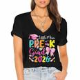 Little Miss Pre-K Grad 2026 Preschool Graduation Kids Girls Women's Jersey Short Sleeve Deep V-Neck Tshirt