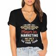Marketing Major Student Shirt Graduation College Women's Jersey Short Sleeve Deep V-Neck Tshirt