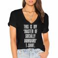This Is My Master Of Socially Awkward Anti Social Introvert Women's Jersey Short Sleeve Deep V-Neck Tshirt This Is My Master Of Socially Awkward Anti Social Introvert Women's Jersey Short Sleeve Deep V-Neck Tshirt