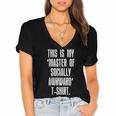 This Is My Master Of Socially Awkward Anti Social Introvert Women's Jersey Short Sleeve Deep V-Neck Tshirt This Is My Master Of Socially Awkward Anti Social Introvert Women's Jersey Short Sleeve Deep V-Neck Tshirt