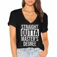 Masters Degree Graduation Mastered It MBA Graduation Women's Jersey Short Sleeve Deep V-Neck Tshirt