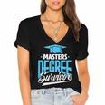 Master's Degree Graduation Masters Degree Survivor Women's Jersey Short Sleeve Deep V-Neck Tshirt