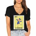 Mexican For Graduation La Graduada 2023 Women's Jersey Short Sleeve Deep V-Neck Tshirt