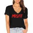 Misfit Outfit And Costume Introvert Apparel Women's Jersey Short Sleeve Deep V-Neck Tshirt