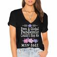 MSN Masters Science In Nursing Nurse Graduation 2022 Women's Jersey Short Sleeve Deep V-Neck Tshirt