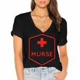Murse Shirt Perfect For Male Nurse Graduation Women's Jersey Short Sleeve Deep V-Neck Tshirt