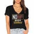 Music Major Student Shirt Graduation College Women's Jersey Short Sleeve Deep V-Neck Tshirt