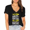 Not Anti Social Just Selectively Social Introvert Women's Jersey Short Sleeve Deep V-Neck Tshirt