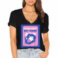 Not Today Cool Fun Cute Introvert Cat Character Women's Jersey Short Sleeve Deep V-Neck Tshirt Not Today Cool Fun Cute Introvert Cat Character Women's Jersey Short Sleeve Deep V-Neck Tshirt