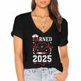 Nurse Earned It 2025 Nurse Graduation RN LPN Class Of 2025 Women's Jersey Short Sleeve Deep V-Neck Tshirt
