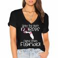 Nurse Florida RN CNA LPN Nursing Student Graduation Women's Jersey Short Sleeve Deep V-Neck Tshirt