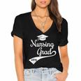 Nursing Graduate Grad 2019 Nurses Graduation Women's Jersey Short Sleeve Deep V-Neck Tshirt