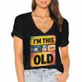 Im This Old Retro 80s 90s VHS Cassette Floppy Disk Nostalgia Women's Jersey Short Sleeve Deep V-Neck Tshirt Im This Old Retro 80s 90s VHS Cassette Floppy Disk Nostalgia Women's Jersey Short Sleeve Deep V-Neck Tshirt