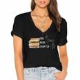 One More Chapter Sign Language Deaf Reading Book Lover Women's Jersey Short Sleeve Deep V-Neck Tshirt