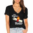 One Degree Hotter GraduationShirt For College Grads Women's Jersey Short Sleeve Deep V-Neck Tshirt