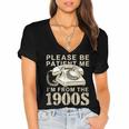 Patient Me I'm From The 1900s Women's Jersey Short Sleeve Deep V-Neck Tshirt Patient Me I'm From The 1900s Women's Jersey Short Sleeve Deep V-Neck Tshirt