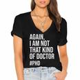 PHD Doctorate Phinished Doctoral Degree PHD Graduation Women's Jersey Short Sleeve Deep V-Neck Tshirt
