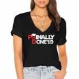 Phinally Done Graduation 2019 Phd Shirt Women's Jersey Short Sleeve Deep V-Neck Tshirt