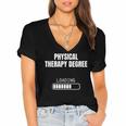 Physical Therapy Degree Loading Student Graduation Women's Jersey Short Sleeve Deep V-Neck Tshirt