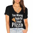 Pizza Lover Saying Introvert Anti Social Humor Foodie Women's Jersey Short Sleeve Deep V-Neck Tshirt Pizza Lover Saying Introvert Anti Social Humor Foodie Women's Jersey Short Sleeve Deep V-Neck Tshirt