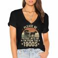 Please Ne Patient With Me I'm From The 1900s Women's Jersey Short Sleeve Deep V-Neck Tshirt
