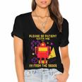 Please Be Patient With Me I'm From The 1900s Gen X Robot Women's Jersey Short Sleeve Deep V-Neck Tshirt